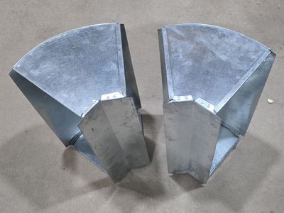 16"x8" Vertical Duct 45 Elbow