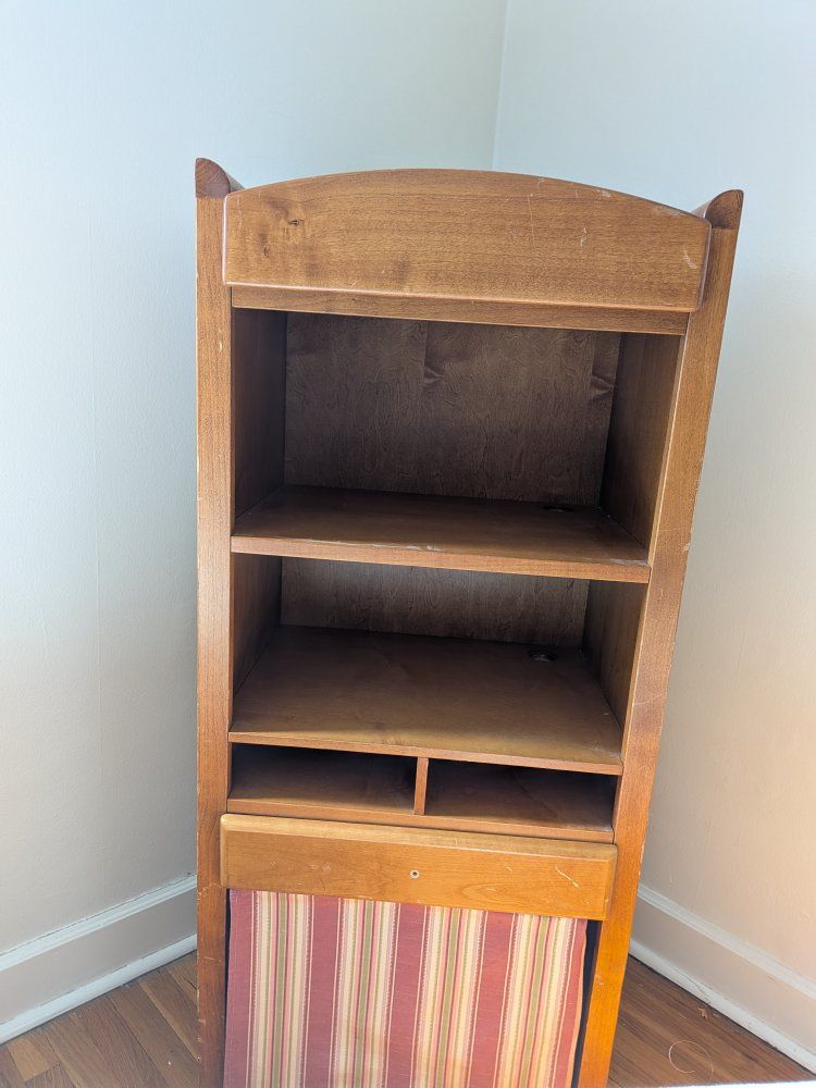 Small Wood Bookshelf / Storage Cabinet