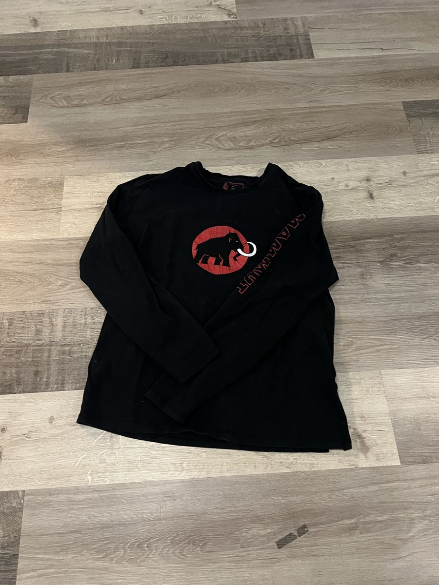 Mammut Black Long Sleeve Shirt Men's XL Graphic Logo