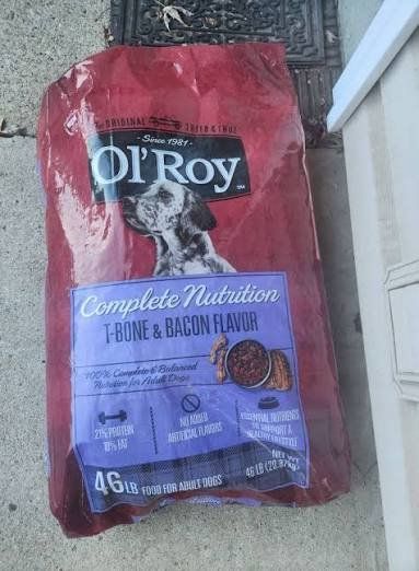 Full bag of dog food 46lbs