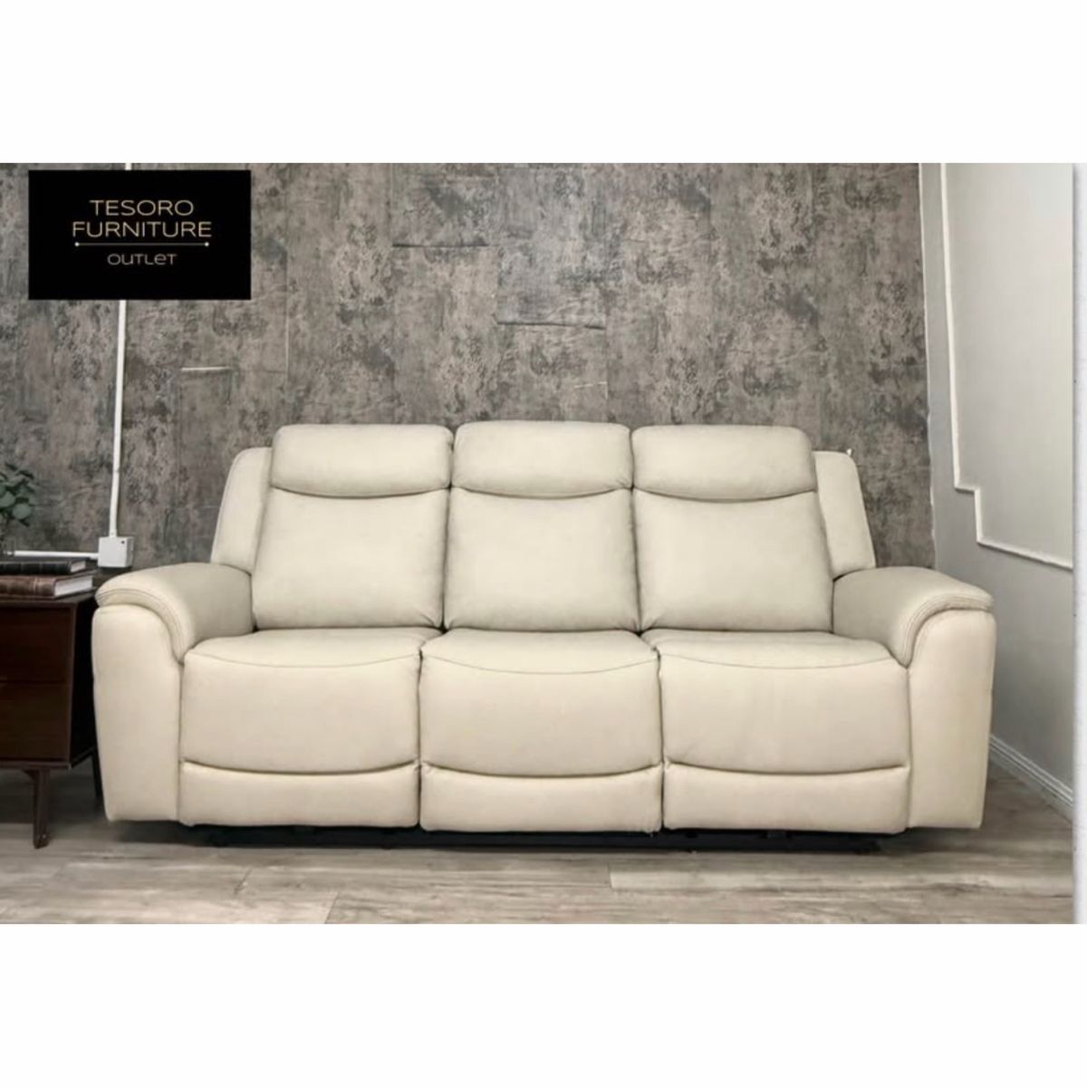 SANDERS LEATHER RECLINER SOFA