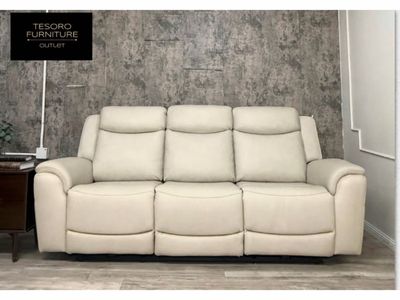 SANDERS LEATHER RECLINER SOFA