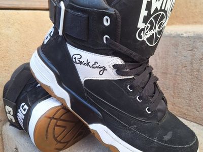 Mens Ewings Hi Tops Black Suede Size 12