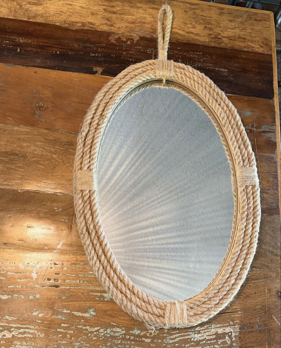 Nautical rope mirror