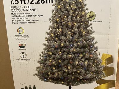 GE Trim-A-Tree 7.5 ft Pre-Lit LED Carolina Pine Christmas Tree