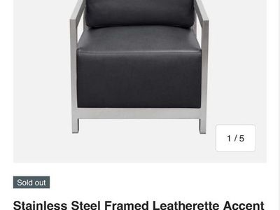Gray Leather living room chair