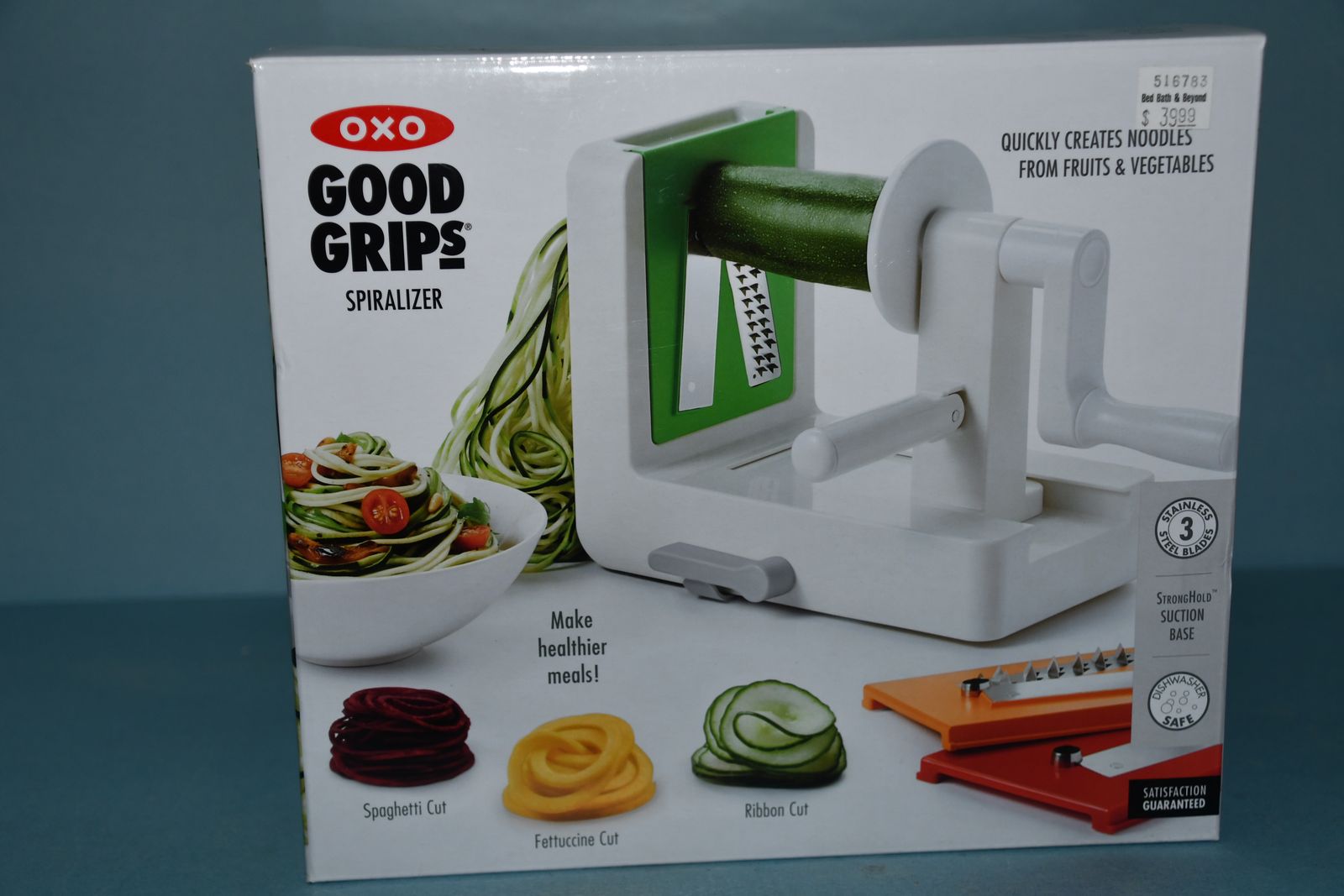 NIB OXO GOOD GRIPS SPIRALIZER ~ SPAGHETTI, FETTUCINI & RIBBON CUT ~ FRUITS & VEGETABLES ~ HEALTHY MEALS!