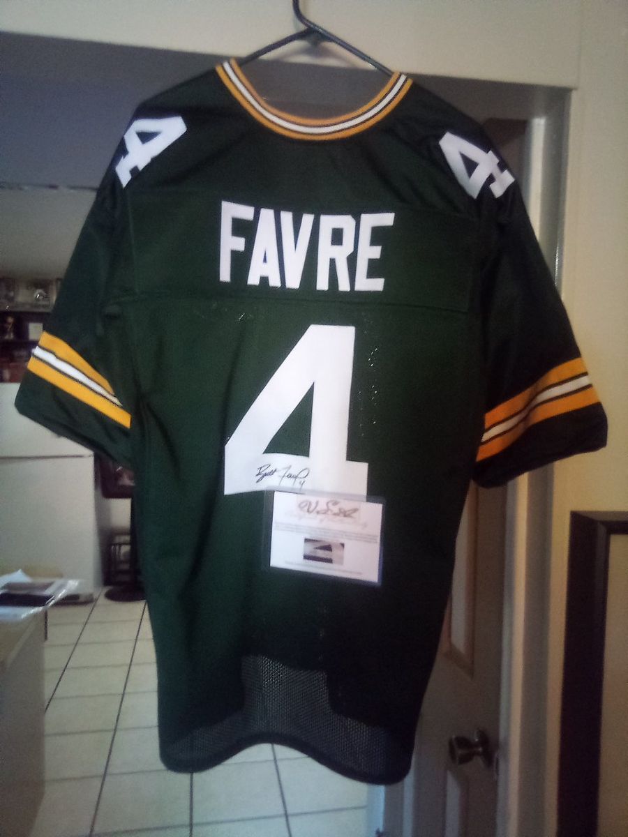 Brett Favre Green Bay Packers Autographed #4 Football Jersey - With Certificate of Authenticity