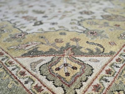 6x9 Cool New Handknotted Wool Rug, Light Green