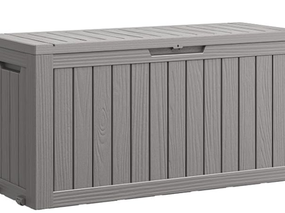 Outdoor Storage Box, 80 Gallon Resin Waterproof Deck Box