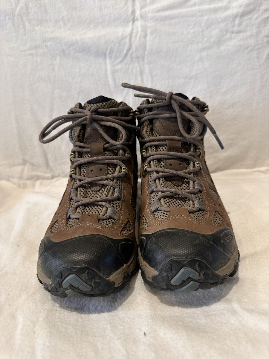 Oboz women’s size 9 brown/grey leather and mesh waterproof hiking boots