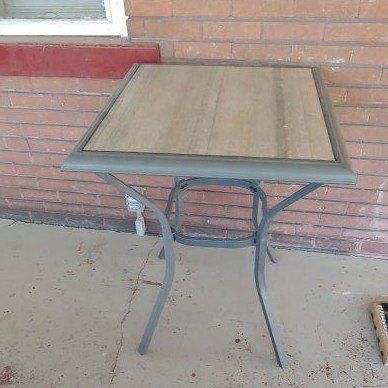 Bar Height Patio Bistro Table – Porcelain Tile Top