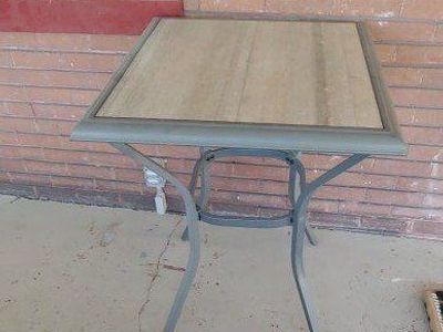 Bar Height Patio Bistro Table – Porcelain Tile Top