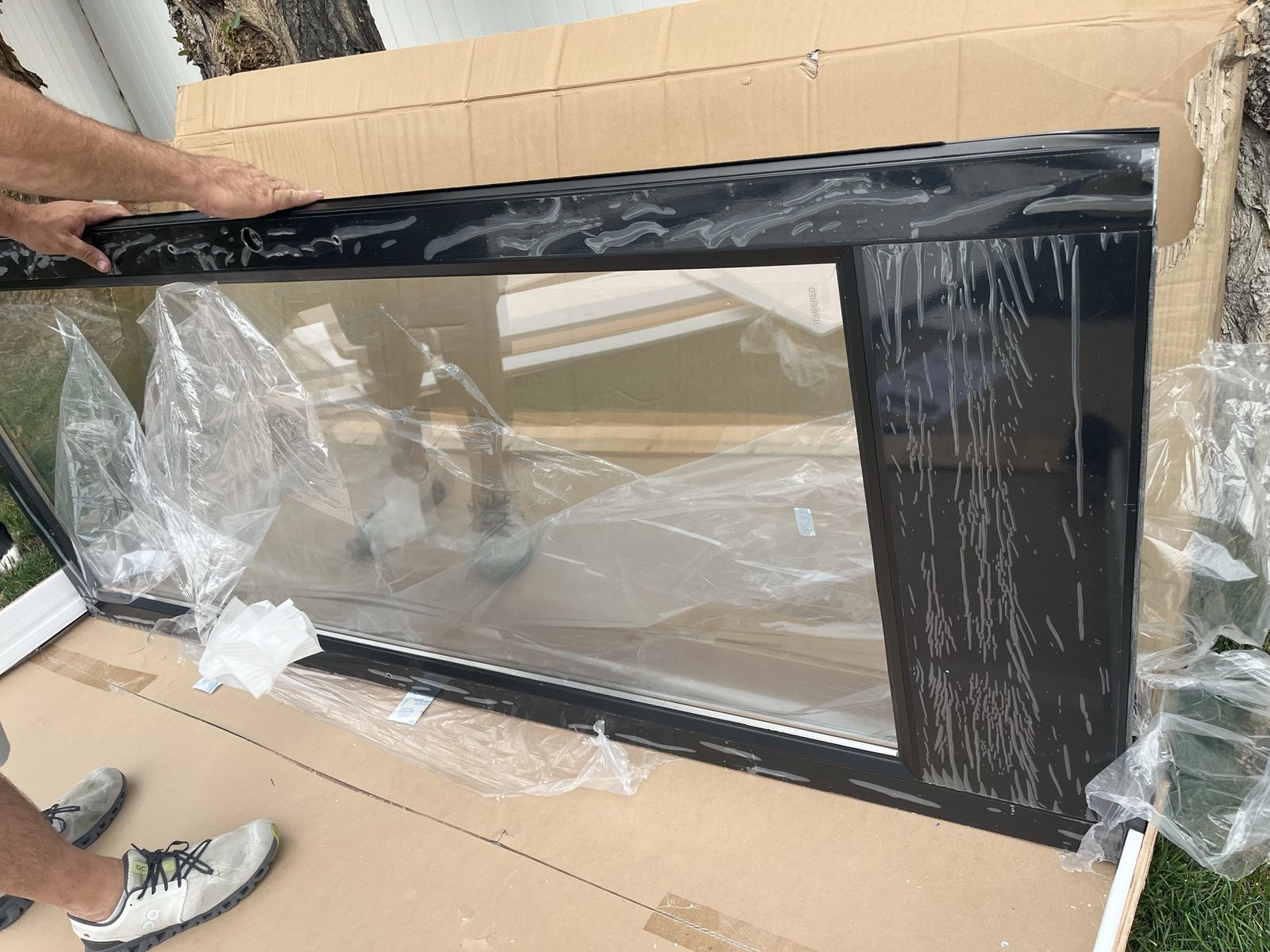 Black office door or business door  