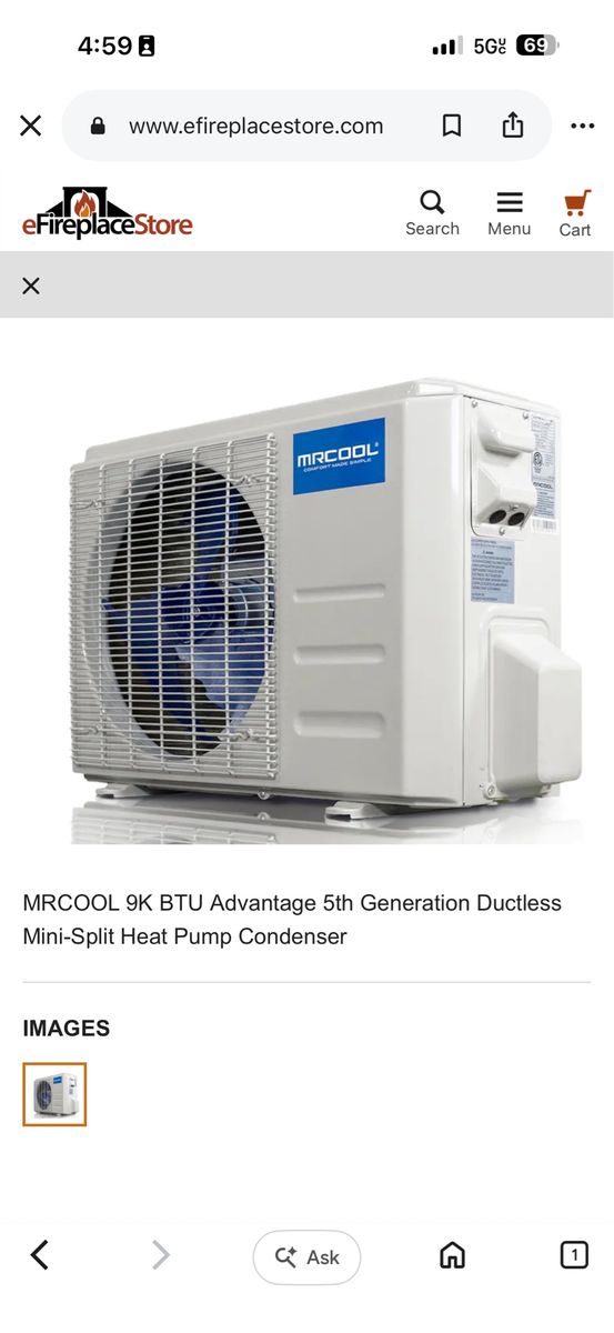 MrCool condenser unit  only 9K mini split