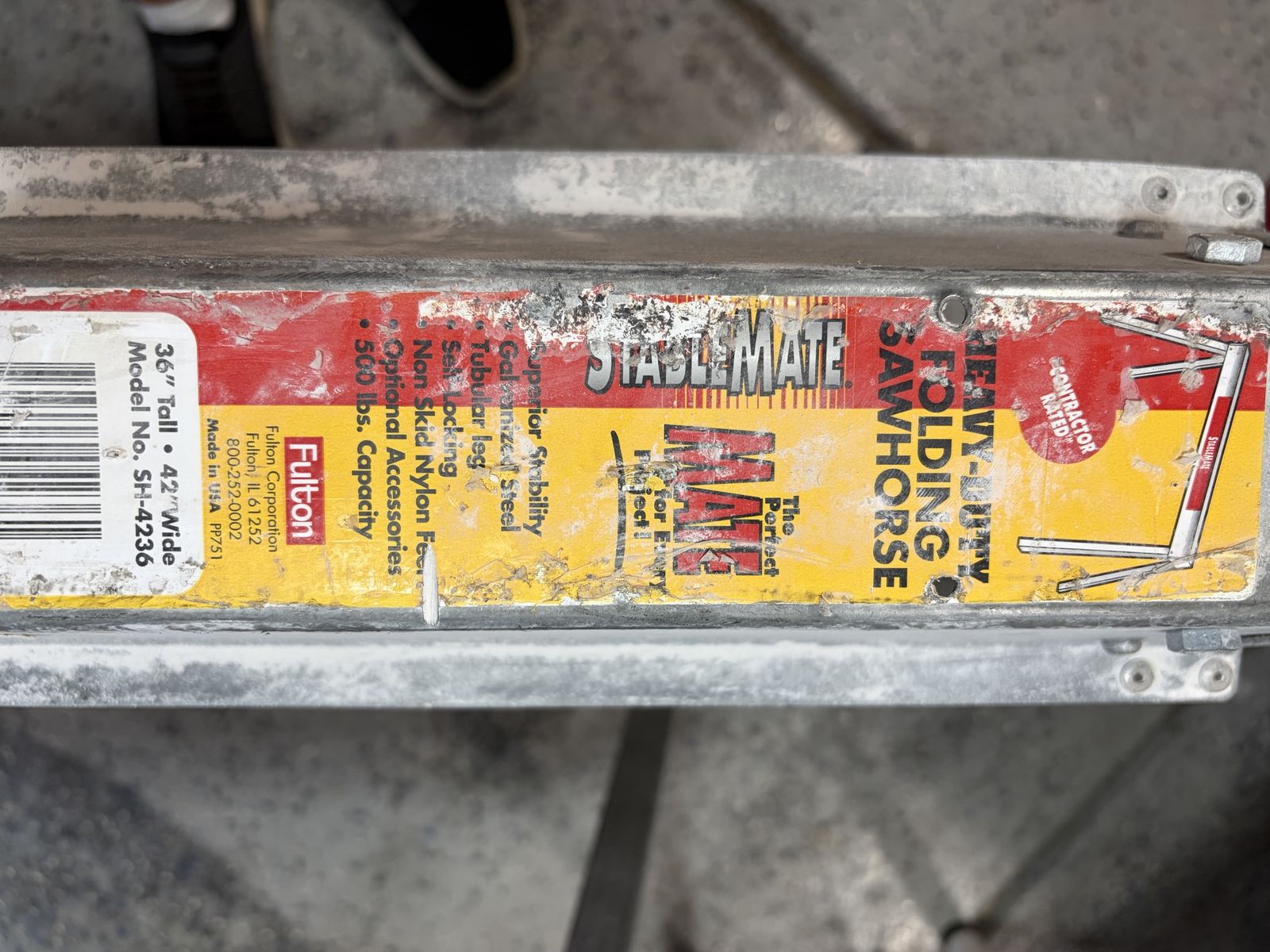 Fulton StableMate Heavy-Duty Folding Sawhorse Model SH-4236