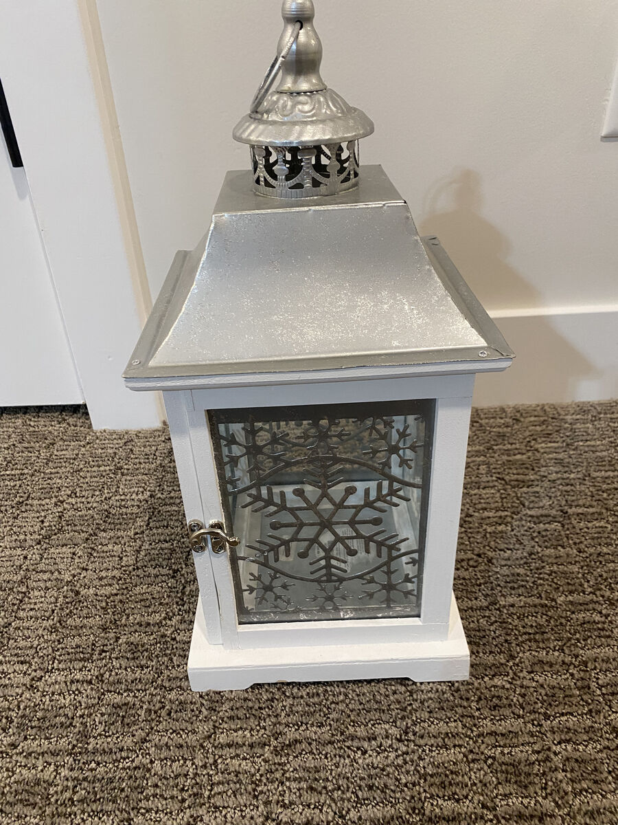 Pier One Silver Snowflake Lantern