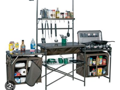 Cabela's Deluxe Camper's Kitchen Camp Cooking Station Organizer with Storage