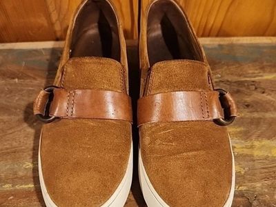 FRYE Women's Suede Slip-On Loafers with Buckle - Size 6.5M