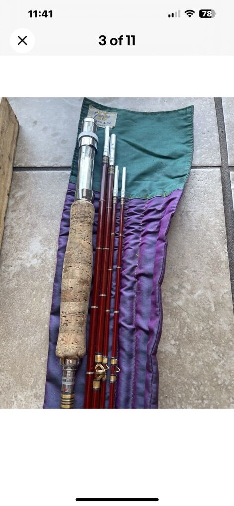 Grampus Kiraku Bamboo Fly Fishing Rod 5 Pc Set 6-9