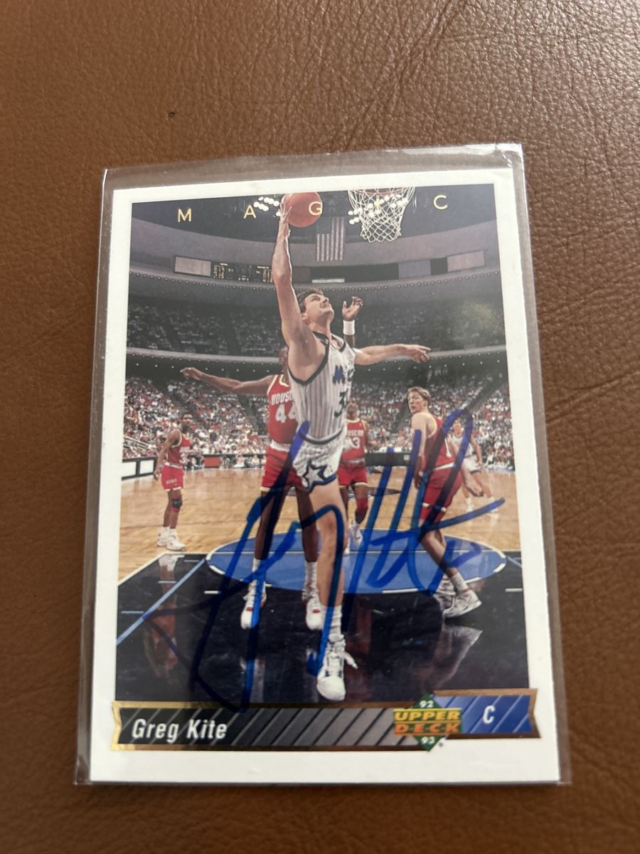 BYU COUGARS Greg Kite Autographed 1992-93 Upper Deck Basketball Card Orlando Magic Center Signed Auto