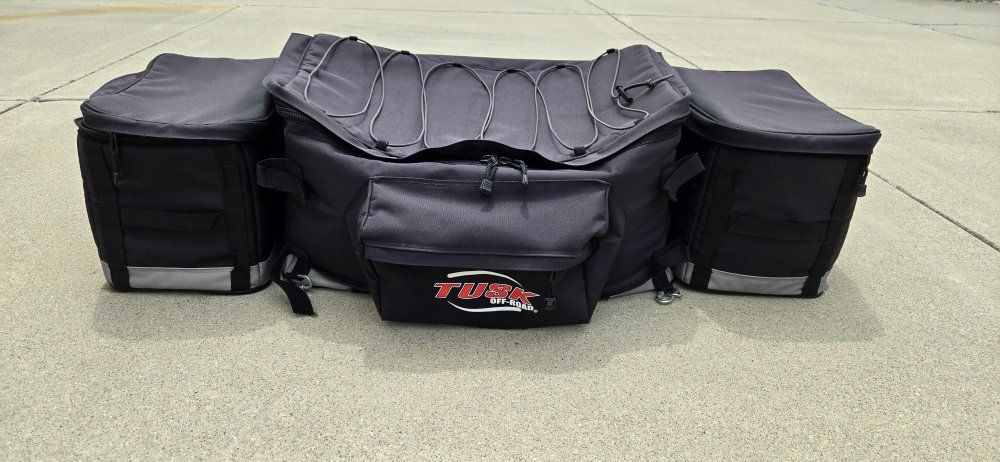Tusk Off-Road UTV/ATV Rear Storage Bag - Black, Spacious & Durable Gear Bag