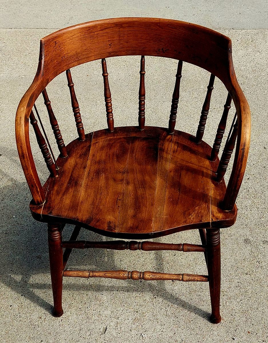 Antique Oak Murphy Captain's Chair