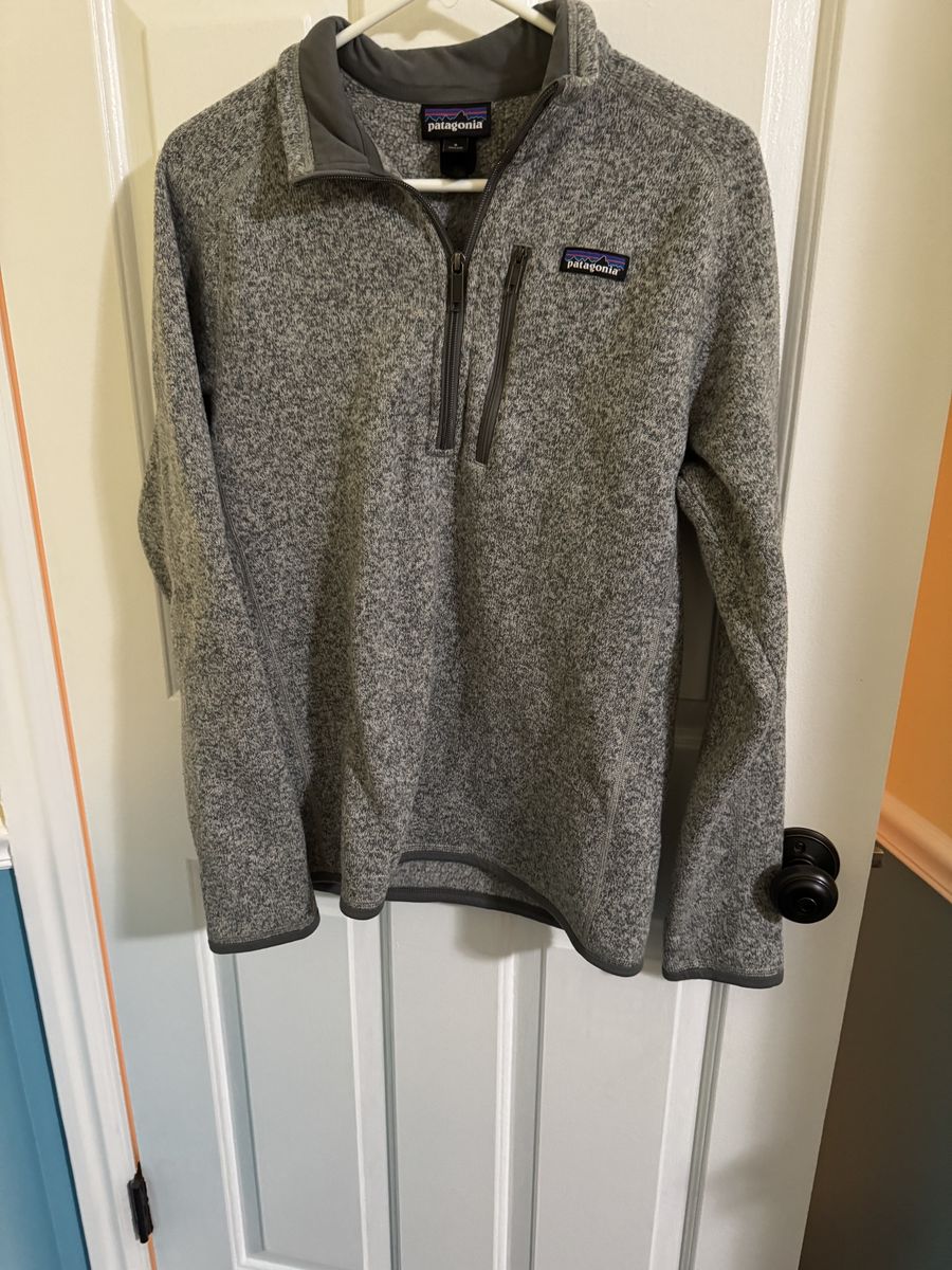 Grey Patagonia Zip Up Sweater