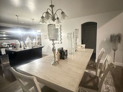 Dining room table that seat 6+ entire living room pictures knickknacks beautiful sectional included