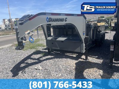 7x16 Diamond C LPT-GN 307 Pacesetter Pkg Gooseneck Dump Trailer - 32" Sides - 24K GVWR - 7 Gauge Floor and Walls, Hydraulic