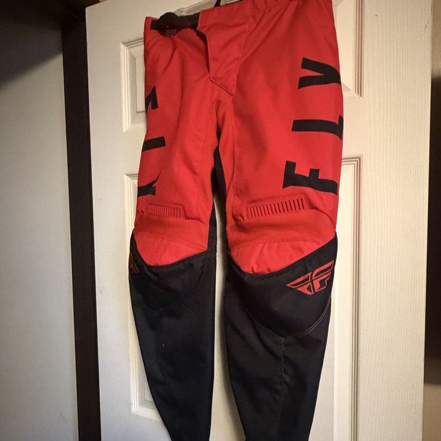 Fly Racing F-16  pants and Long Sleeve Motocross Jersey Black/Red Size Large
