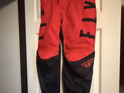 Fly Racing F-16 pants and Long Sleeve Motocross Jersey Black/Red Size Large