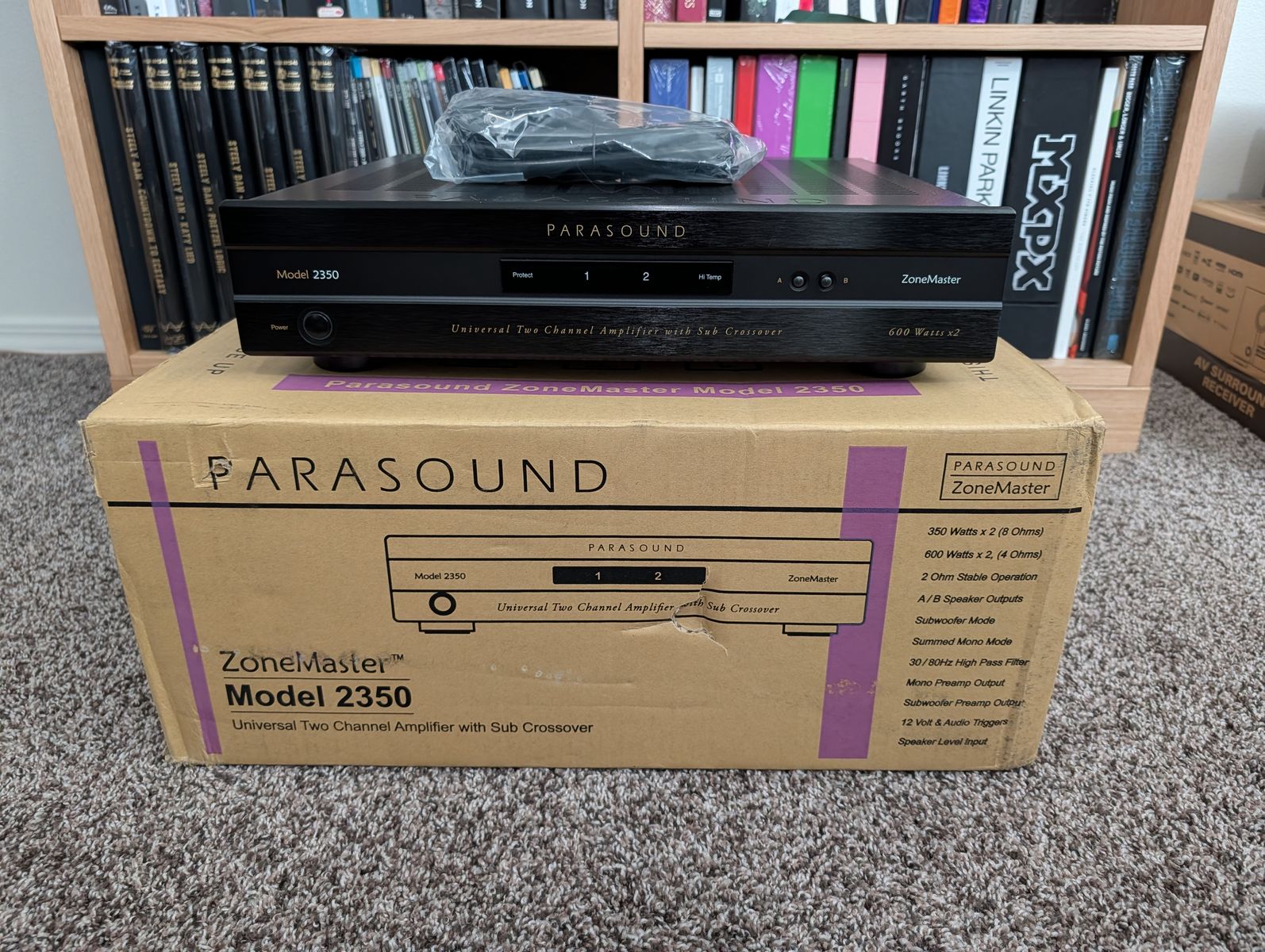 Parasound ZoneMaster 2350 2 channel amp 600x2