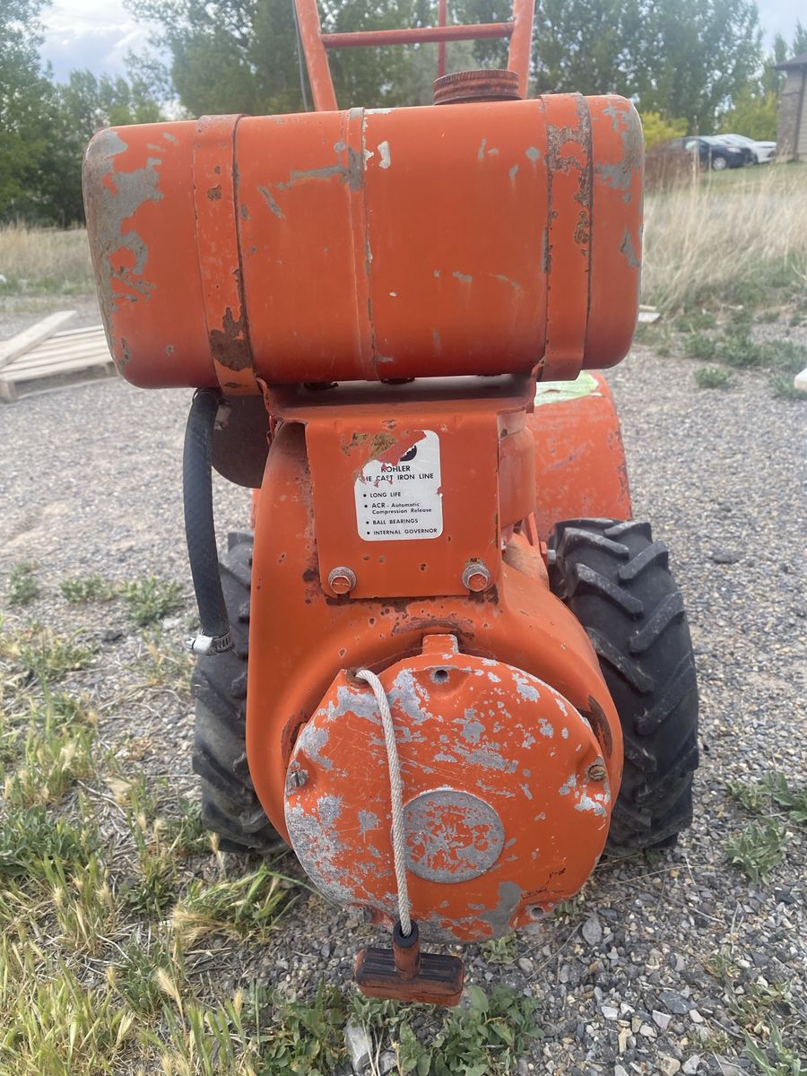 Vintage Troy-Bilt Horse Model Garden Tiller - Orange, Gas-Powered