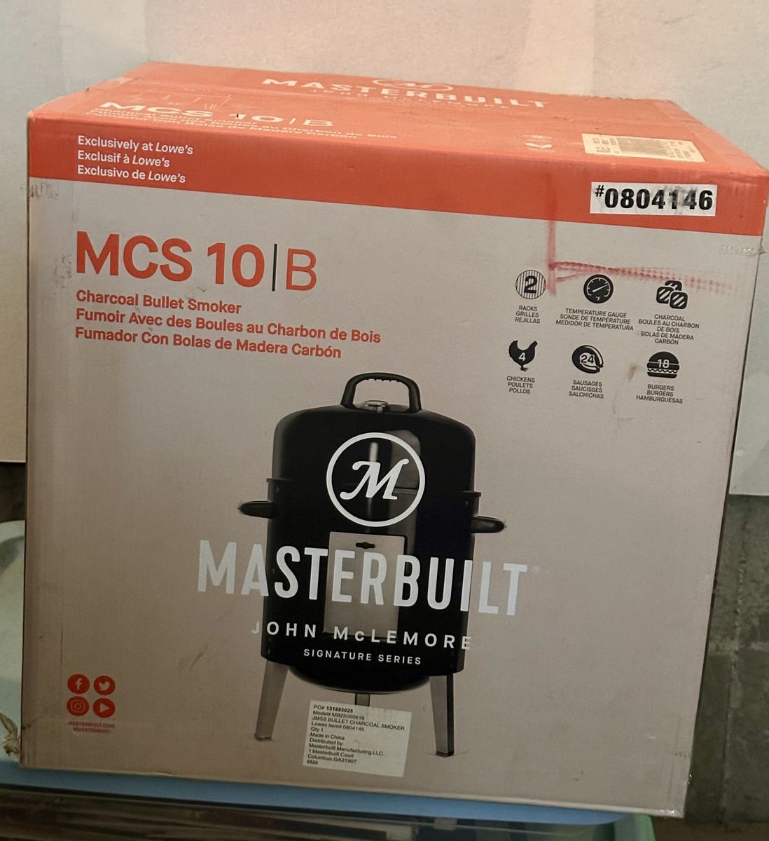 Masterbuilt charcoal bullet smoker