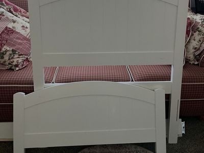 2 Twin Wooden Bedframes with Head/Footboards