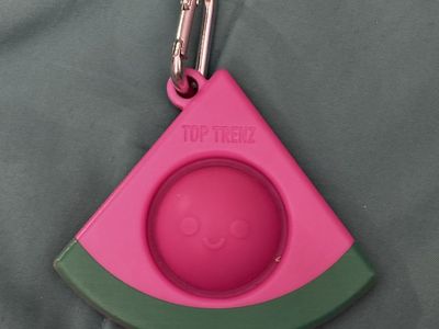Top Trenz Watermelon Pop It Fidget Toy Keychain
