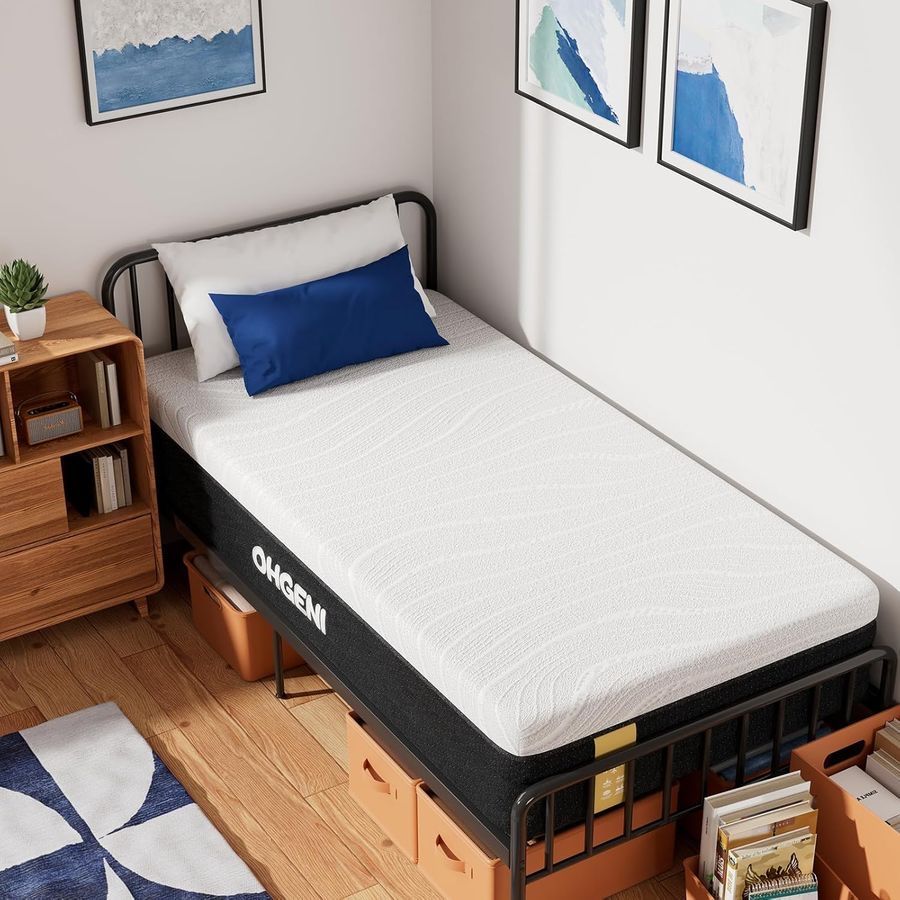 OHGENI Twin Mattress: 10 Inch Hybrid Memory Foam & Innerspring, Cooling Sleep, All-Body Support