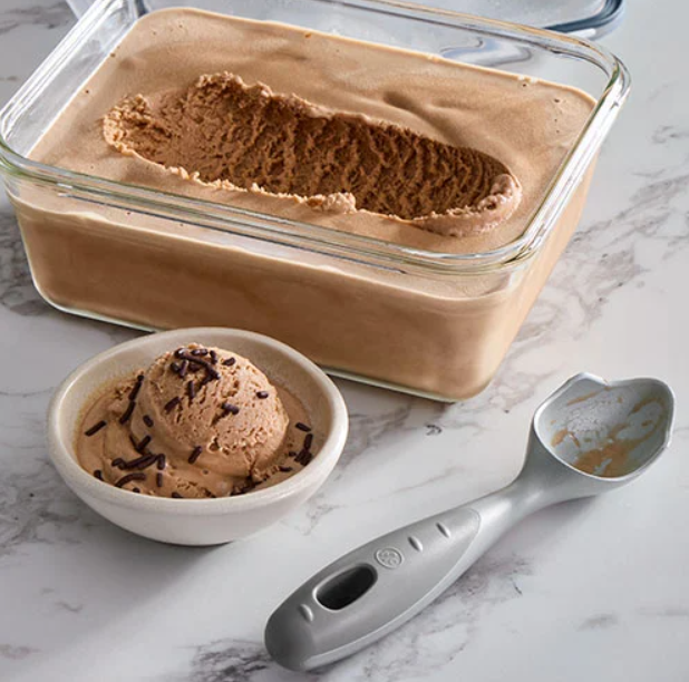 Pampered Chef Ice Cream Scoop Grey Ergonomic Handle