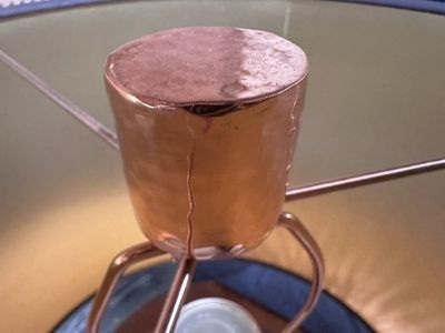 HIGH WND WEST ELM HAMMERED COPPER LAMP MID CENTURY