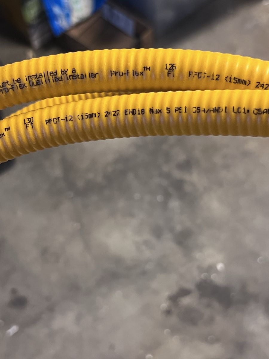 Proflex CSST gas tubing 3/4” 15mm