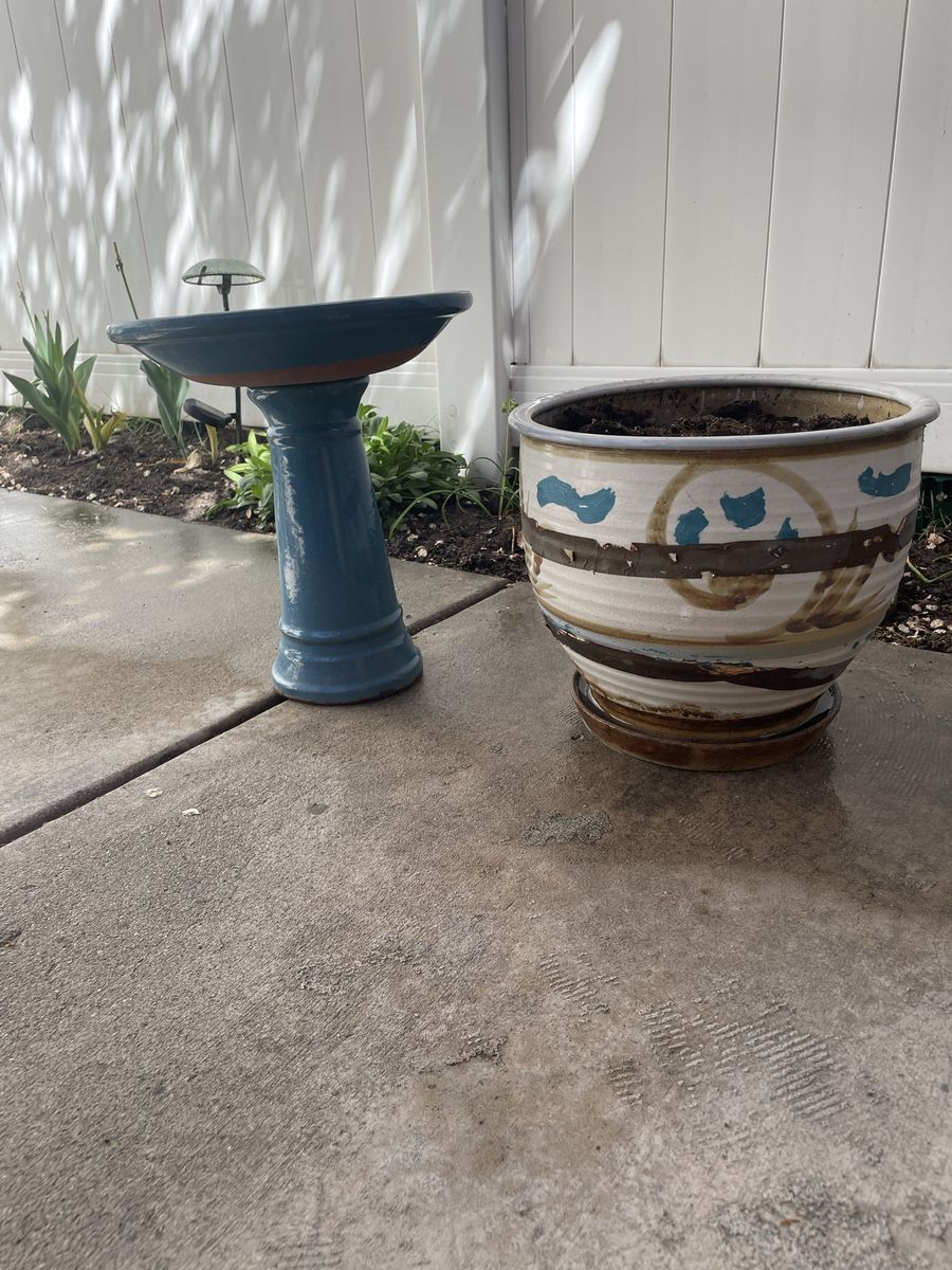 Bird Bath & Flower Pot
