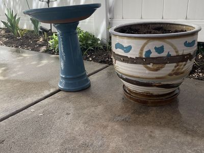 Bird Bath & Flower Pot