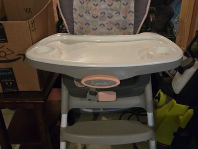Ingenuity Baby High Chair Booster Seat - Gray/Floral Print