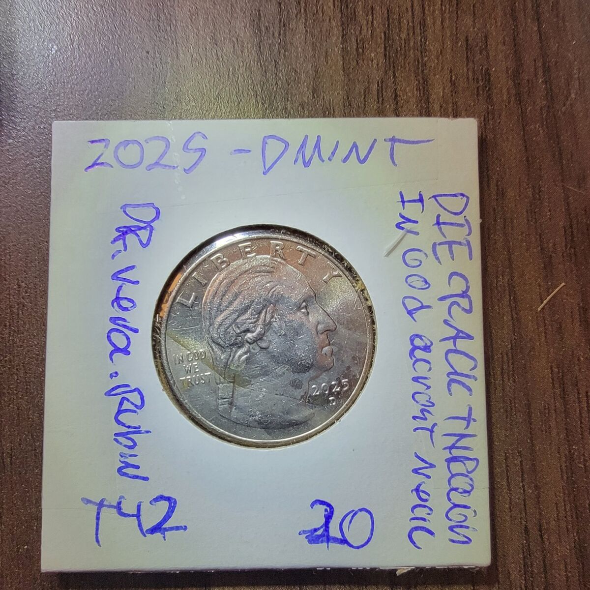 2025 quarter with die, crack error.