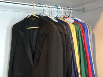 Tuxedo Jackets & Graduation Gowns With Caps + Accessories