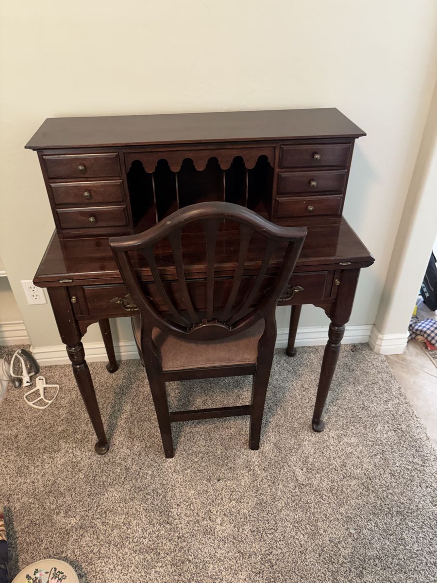 Vintage Ethan Allen Drop front Desk