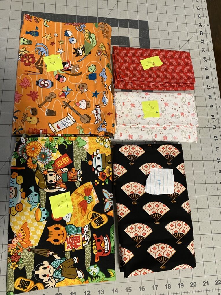 Japanese themed fabric
