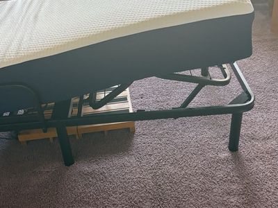 Adjustable Twin Bed Frame with Mattress & Rail - Home Care Support
