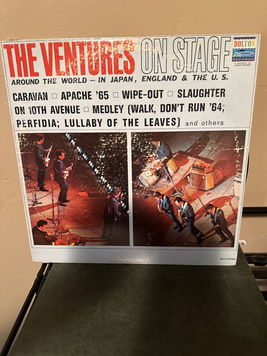 The Ventures On Stage Vintage Vinyl LP Record Dolton Records BLP-2035